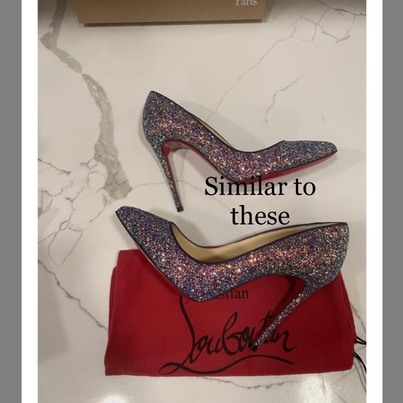 Glitter pumps with red bottoms - Picture 10 of 10